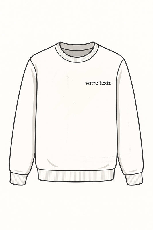 Sweat personnalisé (écriture)