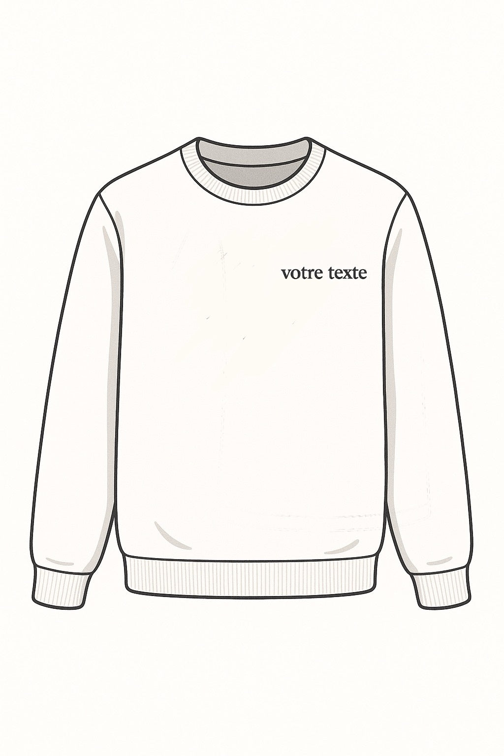 Sweat personnalisé (écriture)