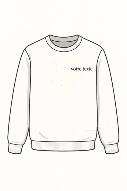 Sweat personnalisé (écriture)