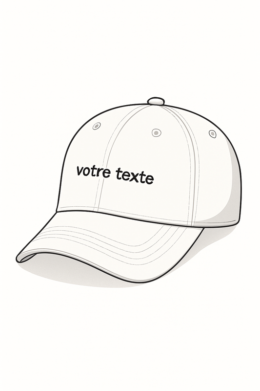 Casquette personnalisée (écriture)