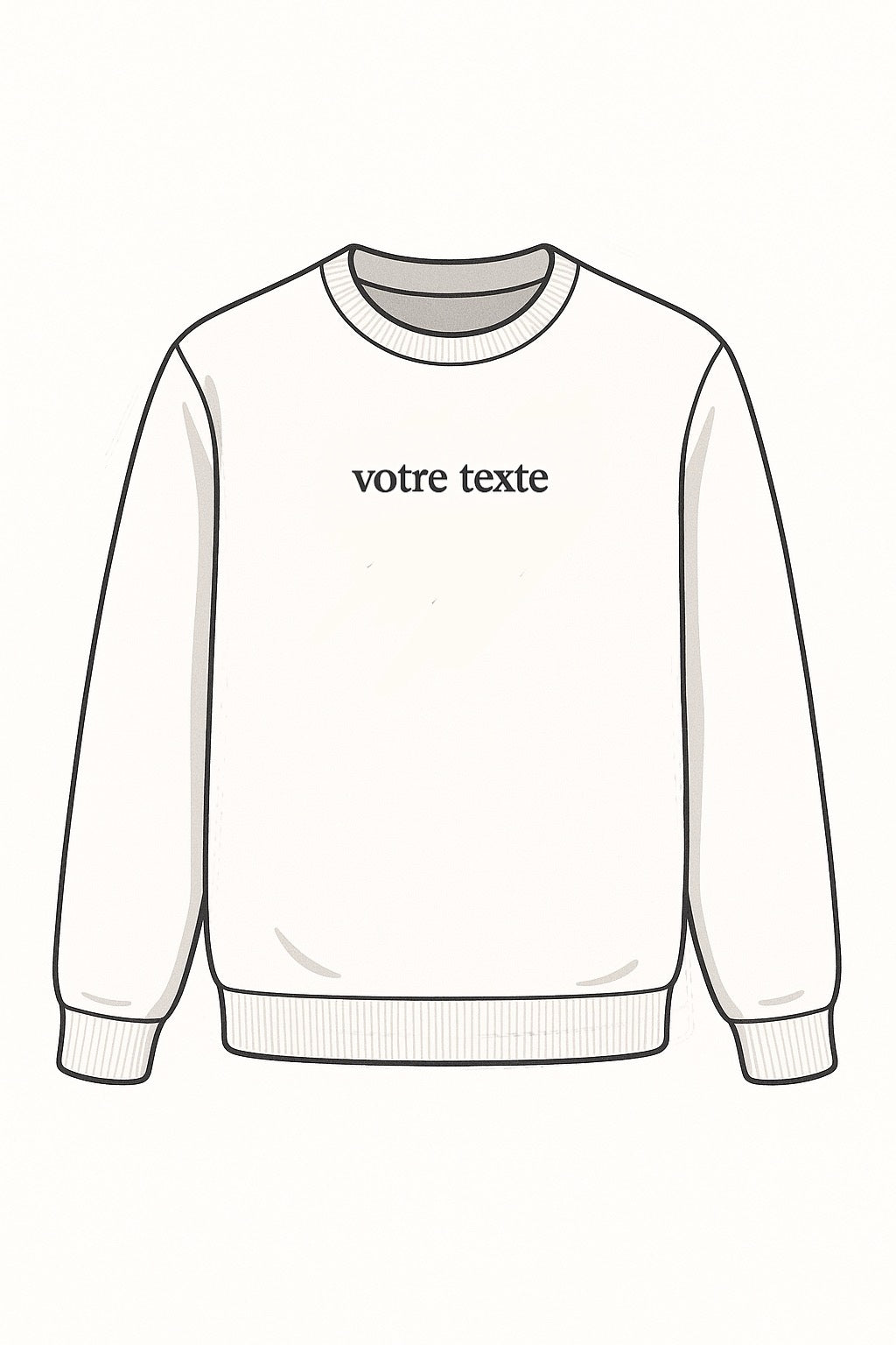 Sweat personnalisé (écriture)