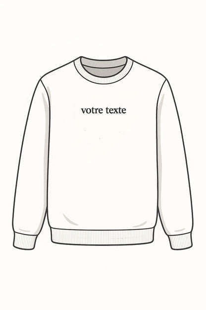 Sweat personnalisé (écriture)
