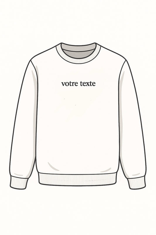 Sweat personnalisé (écriture)