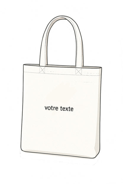 Tote bag personnalisé (écriture)